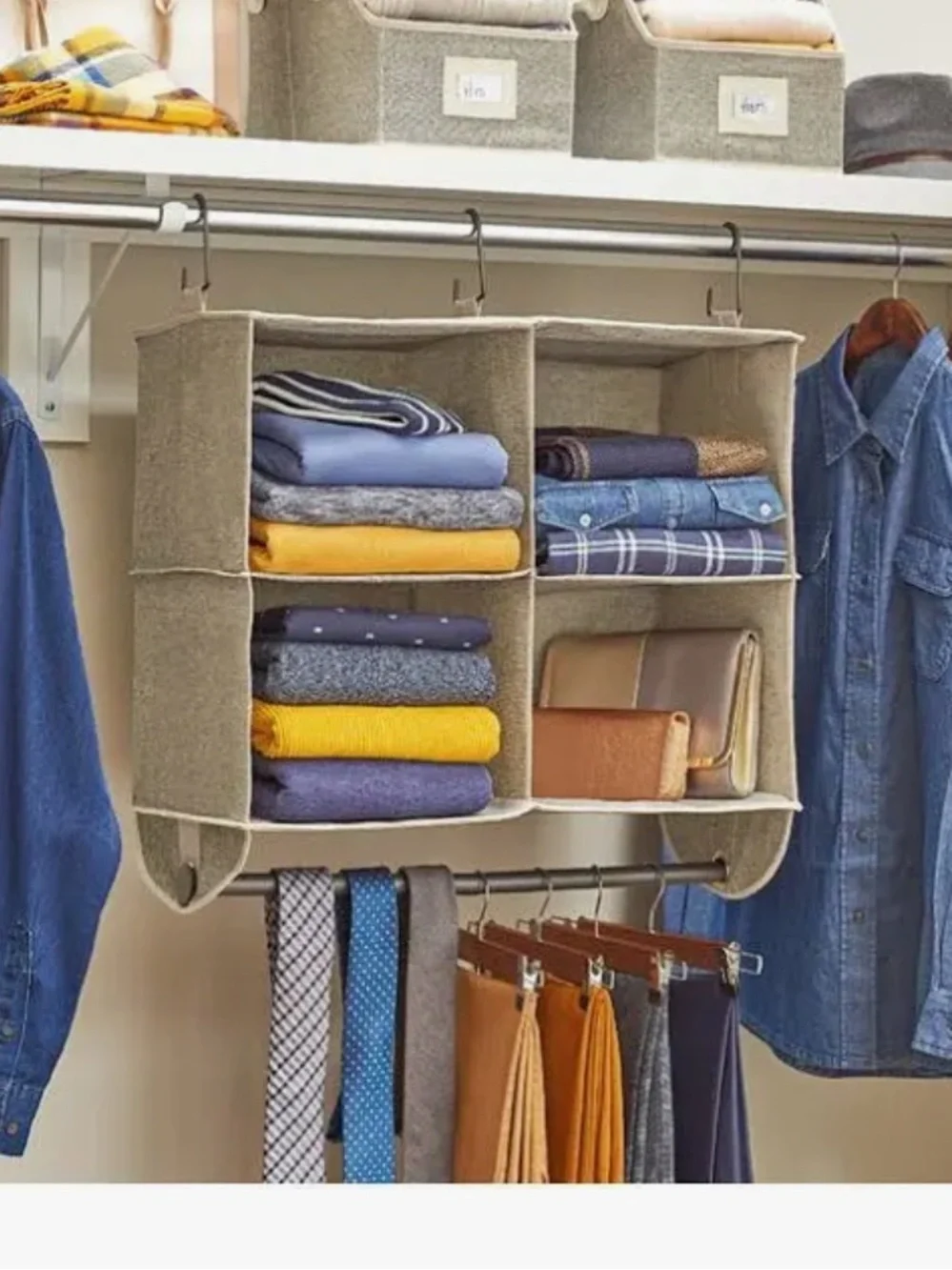 Better Homes & Gardens hanging fabric 4 shelf closet organizer